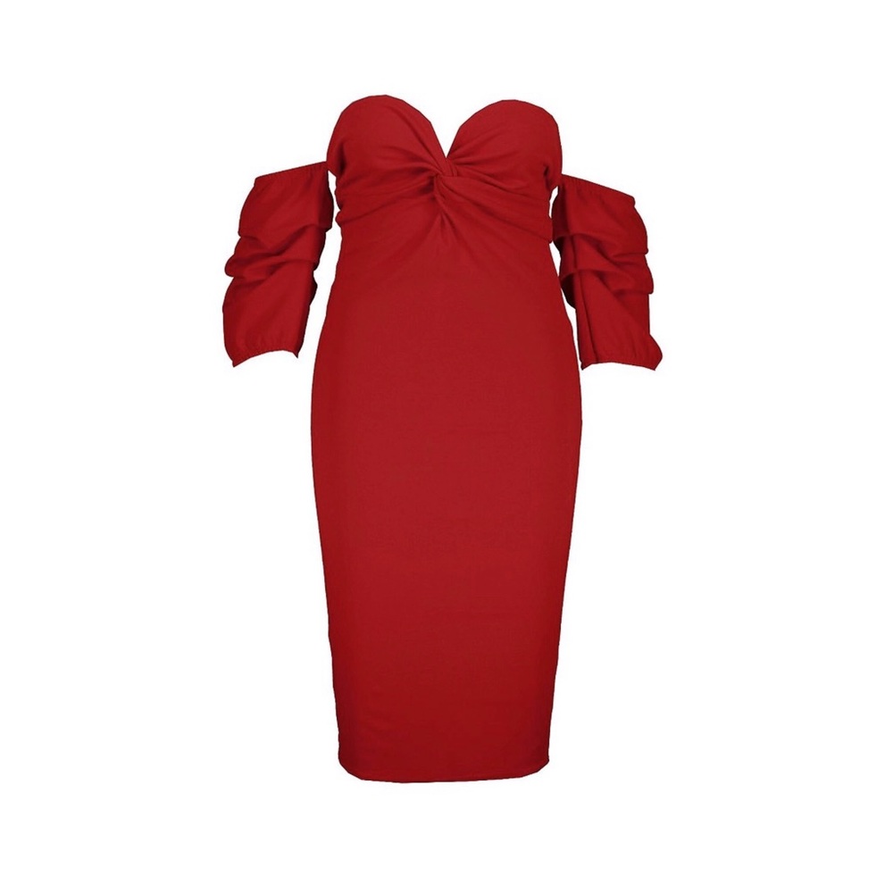 Sexy red off the should dress